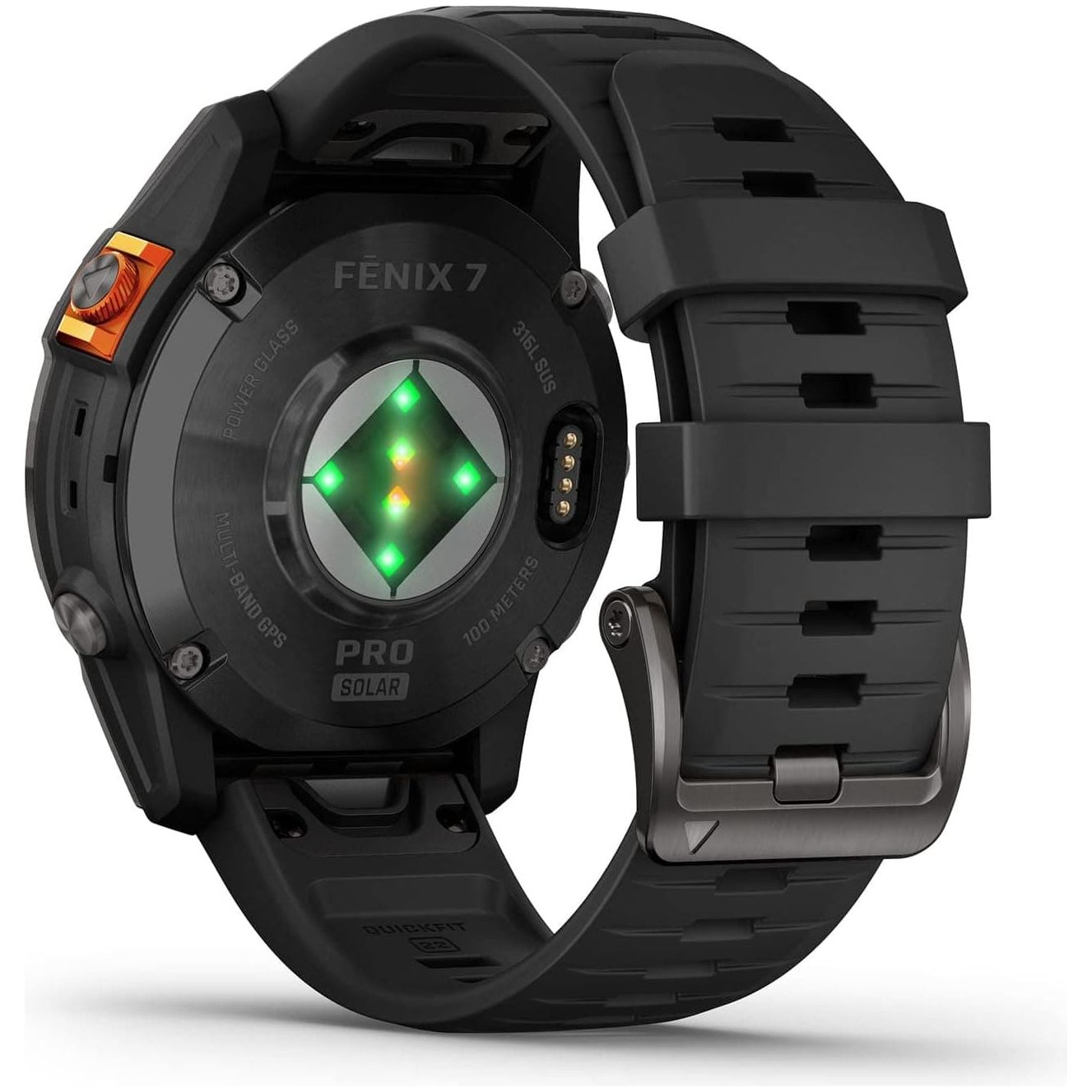 Garmin fēnix 7 PRO SOLAR, Premium Multisport GPS Smartwatch,Solar Charging, Advanced Training Features, Touchscreen and Buttons, Ultratough Design , Flash Light, Up to 22 days battery life, Black