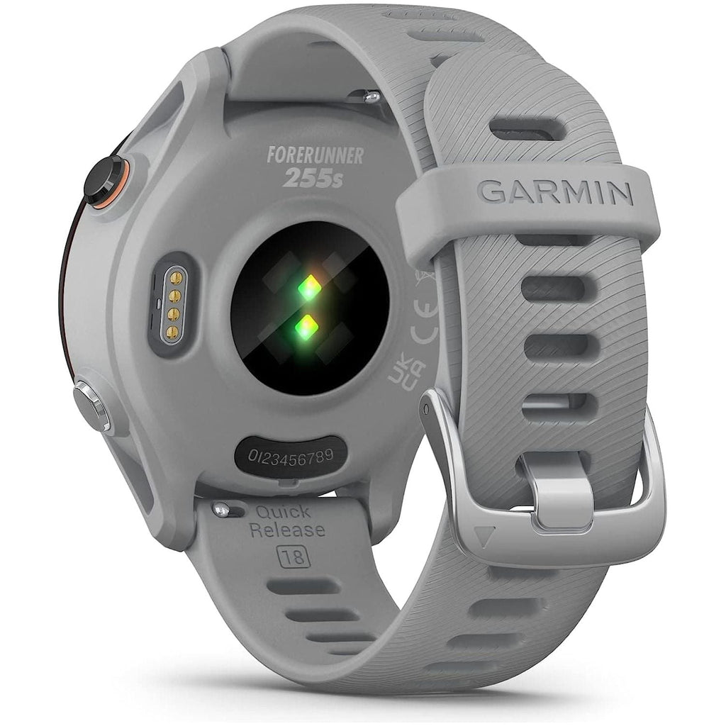 Garmin Forerunner 255S Small Easy to Use Lightweight GPS Running Smartwatch, Advanced Training and Recovery Insights,Safety and Tracking Features included, Up to 12 days Battery Life, Powder Grey