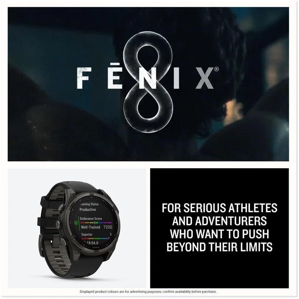 Garmin Fenix 8, 51mm AMOLED Premium Smartwatch and Sports Watch
