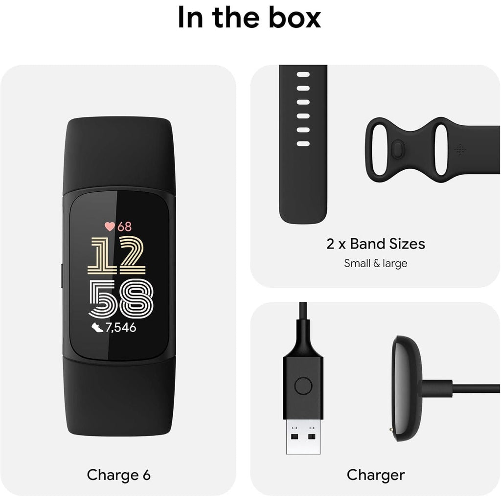 Fitbit Charge 6 Fitness Tracker - Obsidian