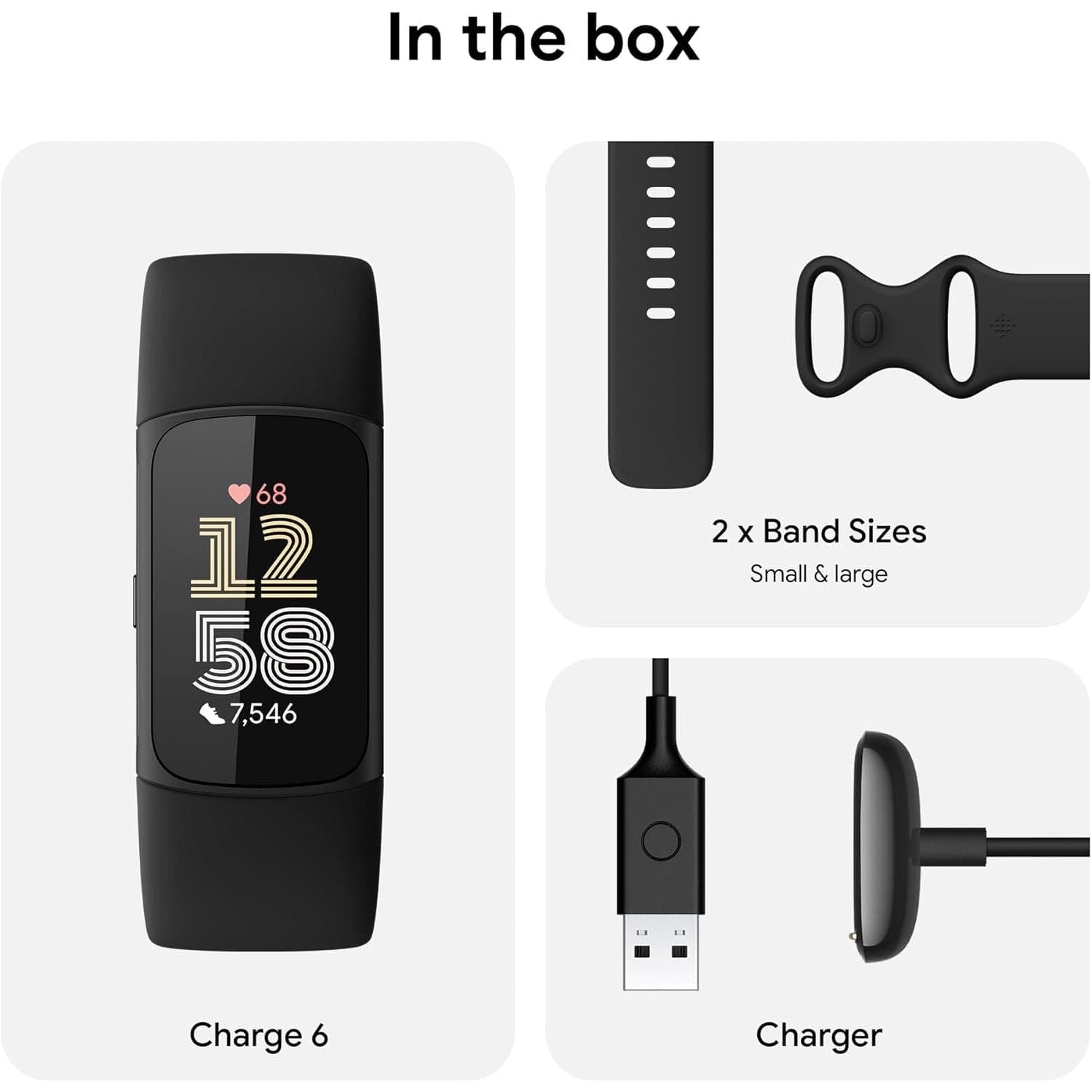 Fitbit Charge 6 Fitness Tracker - Obsidian