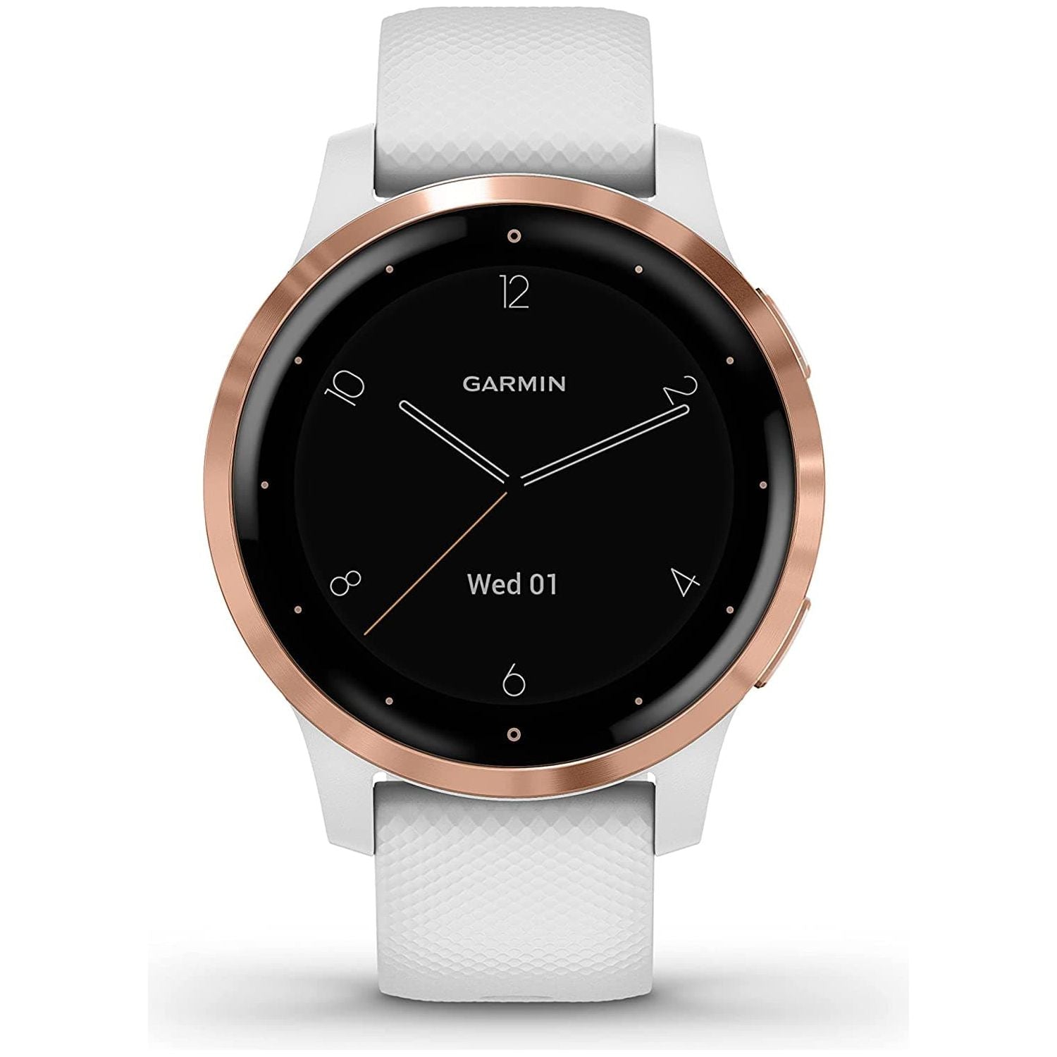 Garmin Vívoactive 4S, Smaller-Sized GPS Smartwatch, Features Music, Body Energy Monitoring, Animated Workouts, Pulse Ox Sensors and MORE, White/Rose Gold