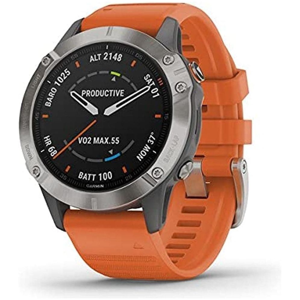 Garmin Fenix 6 Sapphire Multisport GPS Watch - Titanium