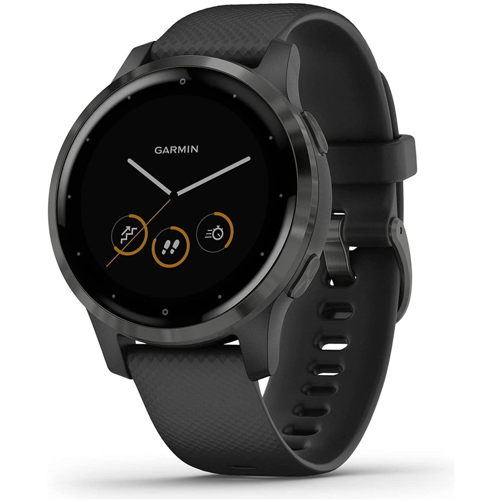 Garmin Vívoactive 4S , Smaller-Sized GPS Smartwatch, Features Music, Body Energy Monitoring, Animated Workouts, Pulse Ox Sensors -  Black
