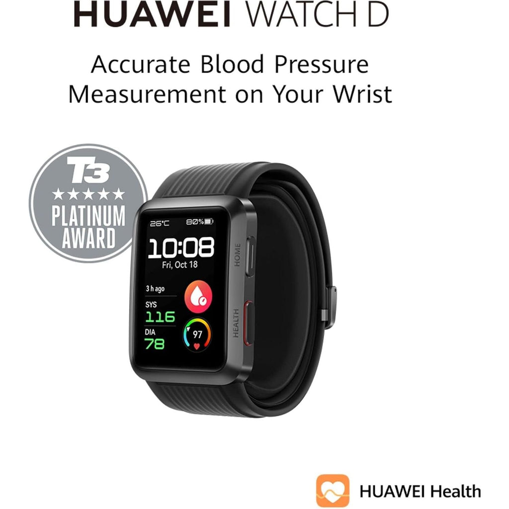 HUAWEI Watch D Smartwatch - Blood Pressure, Heart Rate, SpO2, Sleep Tracking, 7-Day Battery, 70+ Workout Modes, Black
