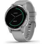 Garmin Vívoactive 4S, Smaller-Sized GPS Smartwatch, Features Music, Body Energy Monitoring, Animated Workouts, Pulse Ox Sensors and More, Powder Gray/Silver