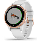 Garmin Vívoactive 4S, Smaller-Sized GPS Smartwatch, Features Music, Body Energy Monitoring, Animated Workouts, Pulse Ox Sensors and MORE, White/Rose Gold