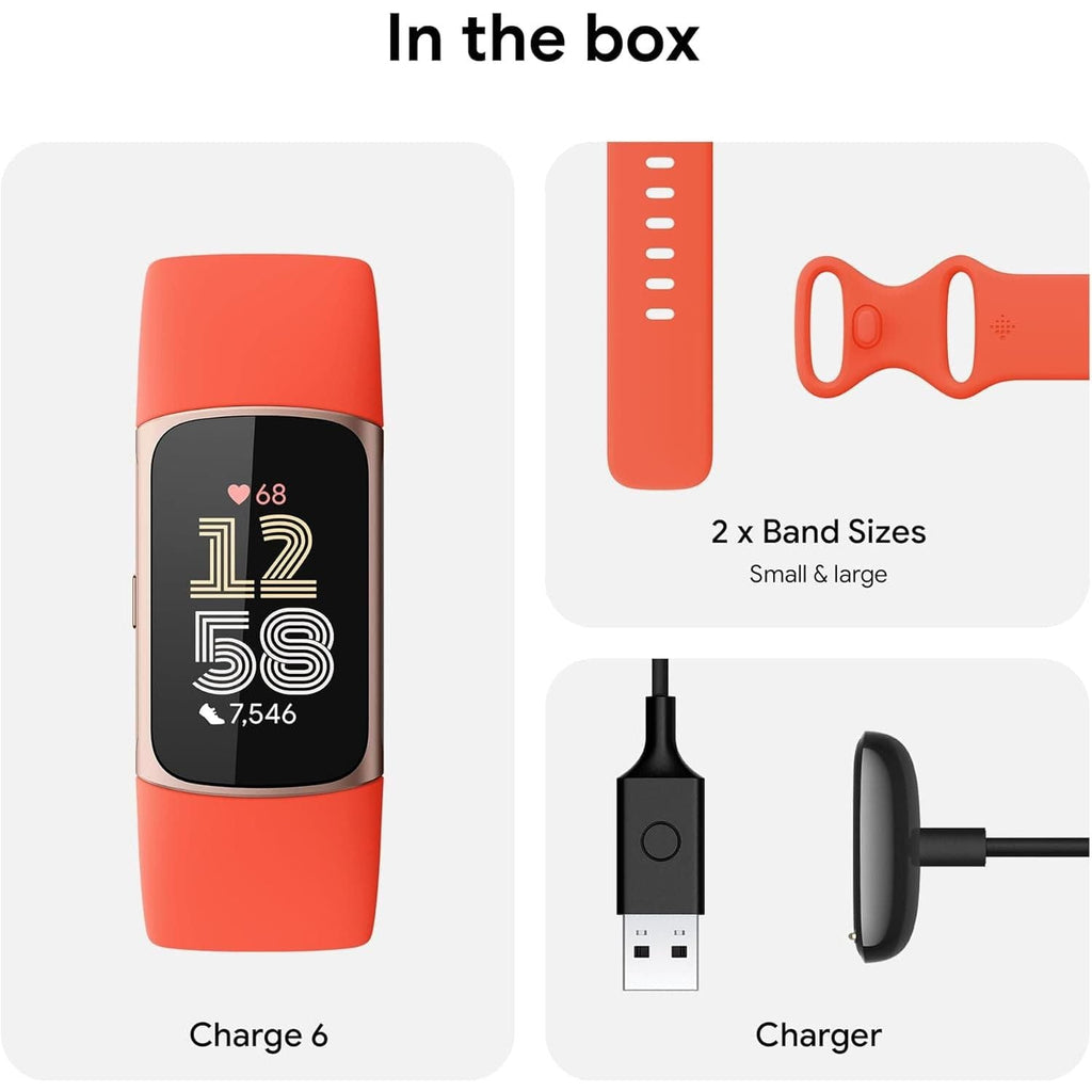 Fitbit Charge 6 Fitness Tracker - Coral