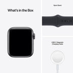 Apple Watch SE GPS, 40mm Space Grey Aluminium Case with Midnight Sport Band - Regular
