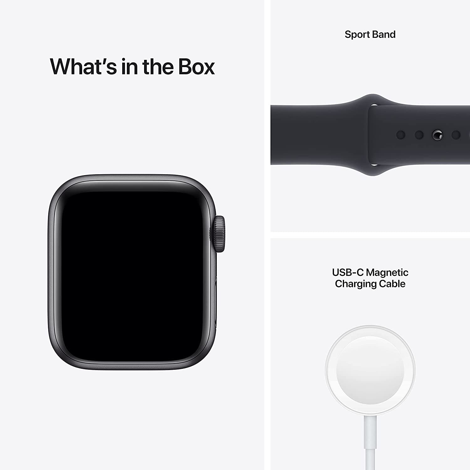 Apple Watch SE GPS, 40mm Space Grey Aluminium Case with Midnight Sport Band - Regular