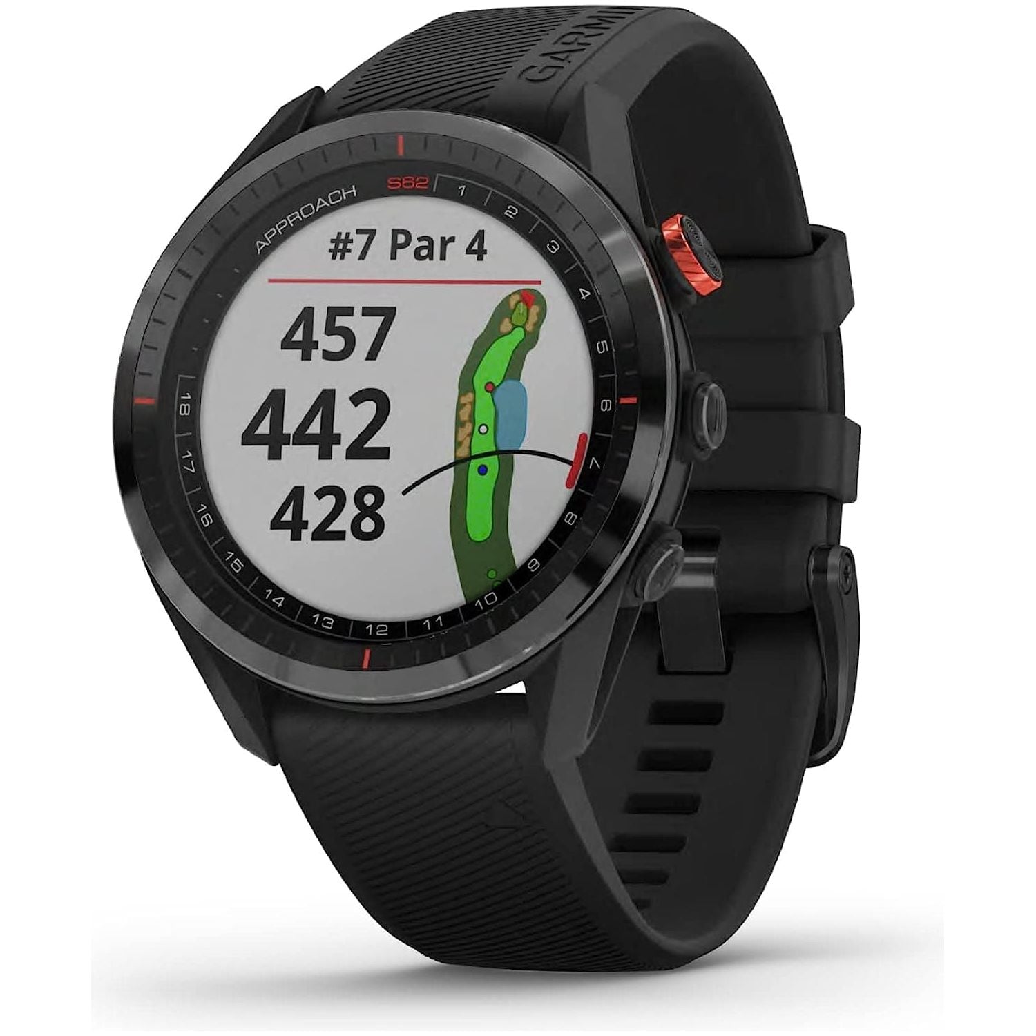 Garmin Approach S62, Premium Golf GPS Watch, Built-in Virtual Caddie, Mapping and Full Color Screen, Black