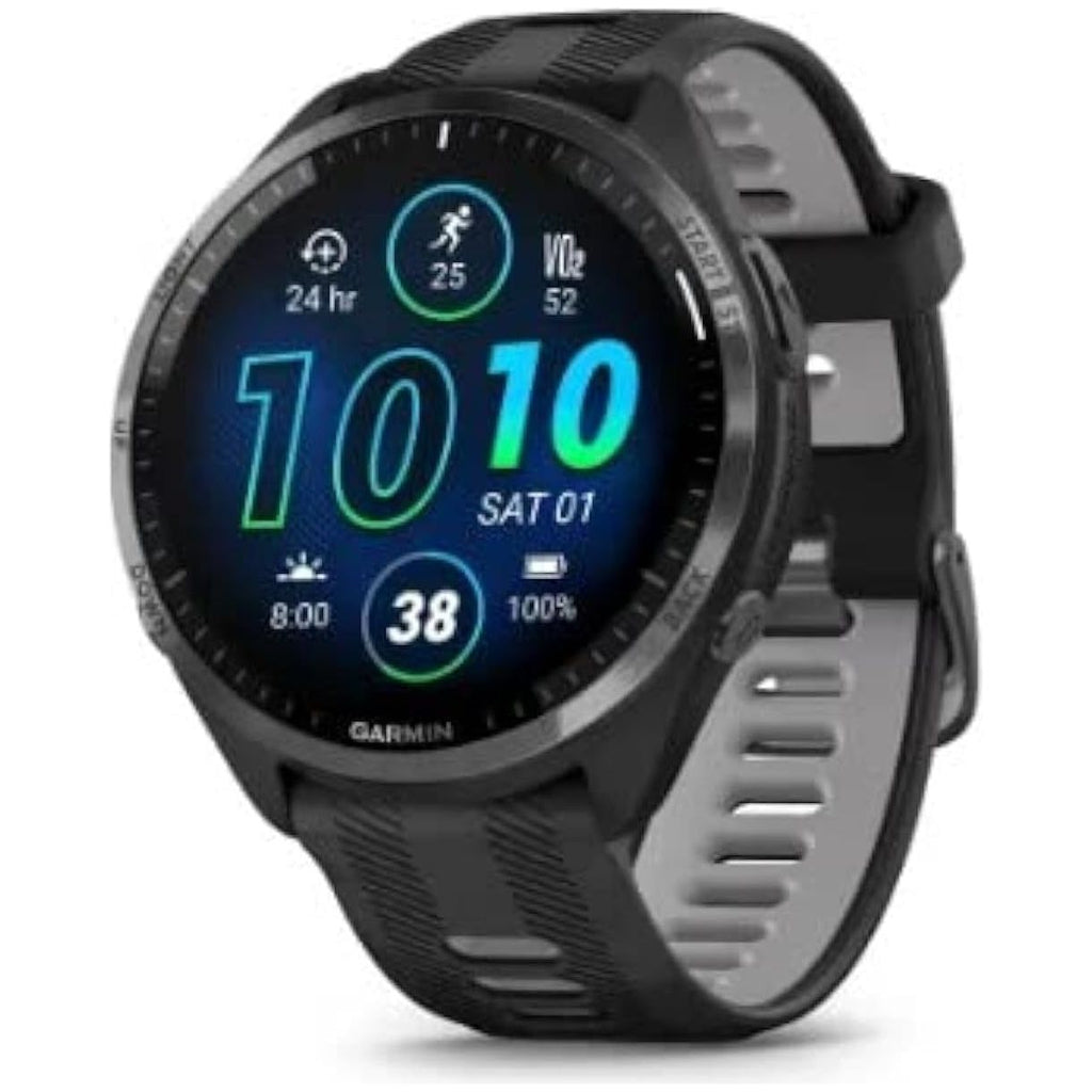Garmin Forerunner 965 Running Smartwatch – Unisex, 47.2mm, Black/Powder Grey