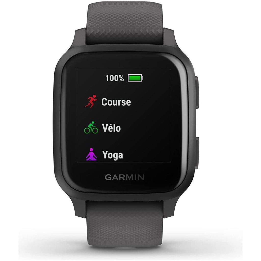 Garmin Venu Sq GPS Smartwatch with All-day Health Monitoring and Fitness Features, Built-in Sports Apps and More, Shadow Grey with Slate Bezel