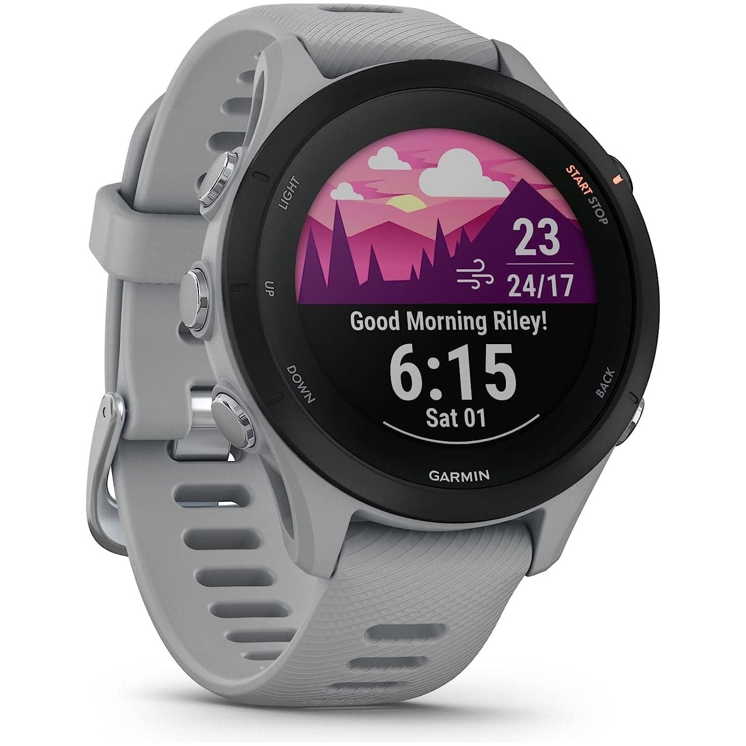 Garmin Forerunner 255S Small Easy to Use Lightweight GPS Running Smartwatch, Advanced Training and Recovery Insights,Safety and Tracking Features included, Up to 12 days Battery Life, Powder Grey