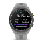 Garmin Approach S70 – 42mm Premium Golf GPS Smartwatch, Black Ceramic Bezel, Silicone Band - Grey