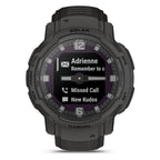 Garmin Instinct Crossover Solar – 45mm Rugged Hybrid Smartwatch, Solar Charging, 70-Day Battery, GPS, SpO2 - Graphite