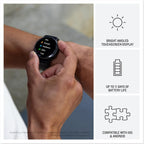 Garmin vívoactive 5 AMOLED GPS Smartwatch - Slate Aluminium Bezel with Black Case and Silicone Band