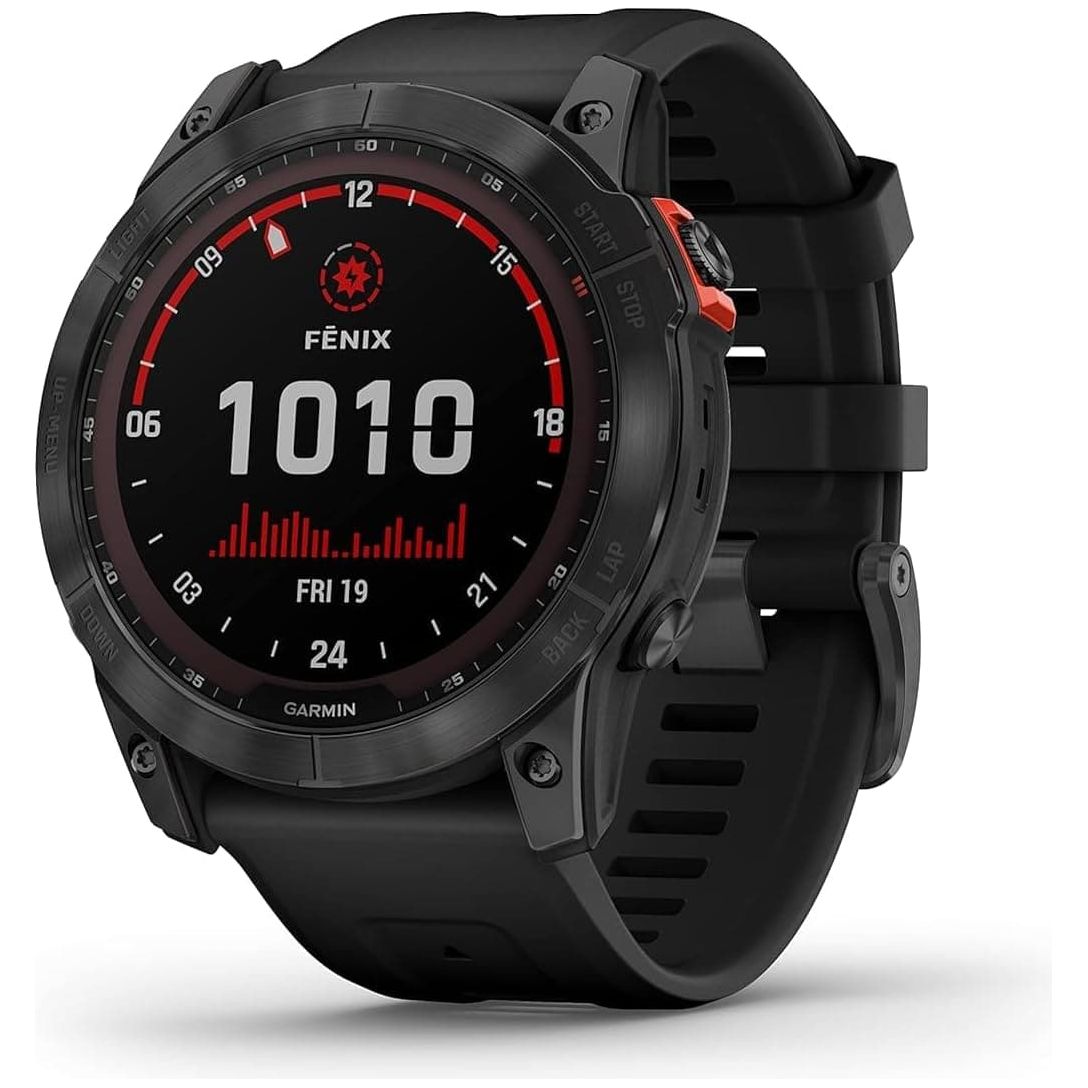 Garmin fēnix 7X SOLAR, Large Multisport GPS Smartwatch, Solar Charging, Advanced Health and Training Features, Up to 37 days battery life, Black