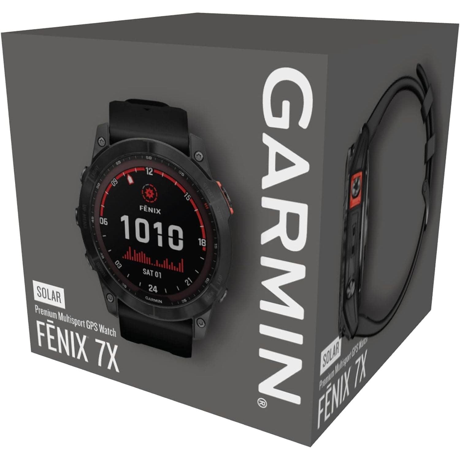 Garmin fēnix 7X SOLAR, Large Multisport GPS Smartwatch, Solar Charging, Advanced Health and Training Features, Up to 37 days battery life, Black
