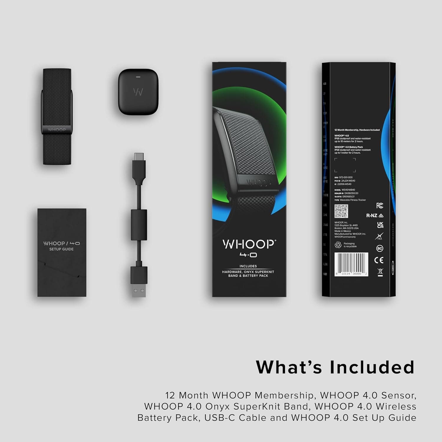 WHOOP 4.0 – Wearable Health, Fitness & Activity Tracker – Continuous Monitoring, Performance Optimization, Heart Rate Tracking – Improve Sleep, Strain, Recovery, Wellness