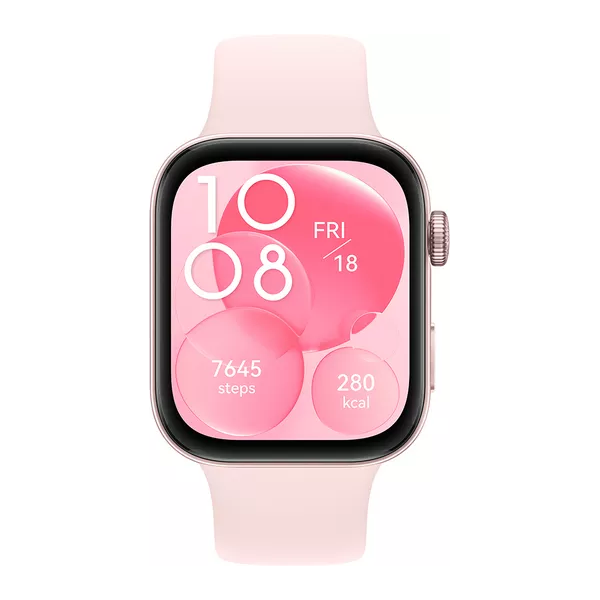HUAWEI WATCH FIT 3, 1.82" AMOLED Display, Ultra-Slim Design, Bluetooth Calling, 10 Days Battery Life, Compatible with iOS & Android, Comprehensive Health & Fitness Management, GPS, Pink
