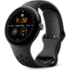 Google Pixel Watch 3 (45 mm) – Android smartwatch with heart rate tracking, advanced running from Fitbit, fitness insights, 24-hour battery – Matte Black Aluminium Case – Obsidian band – Wi-Fi