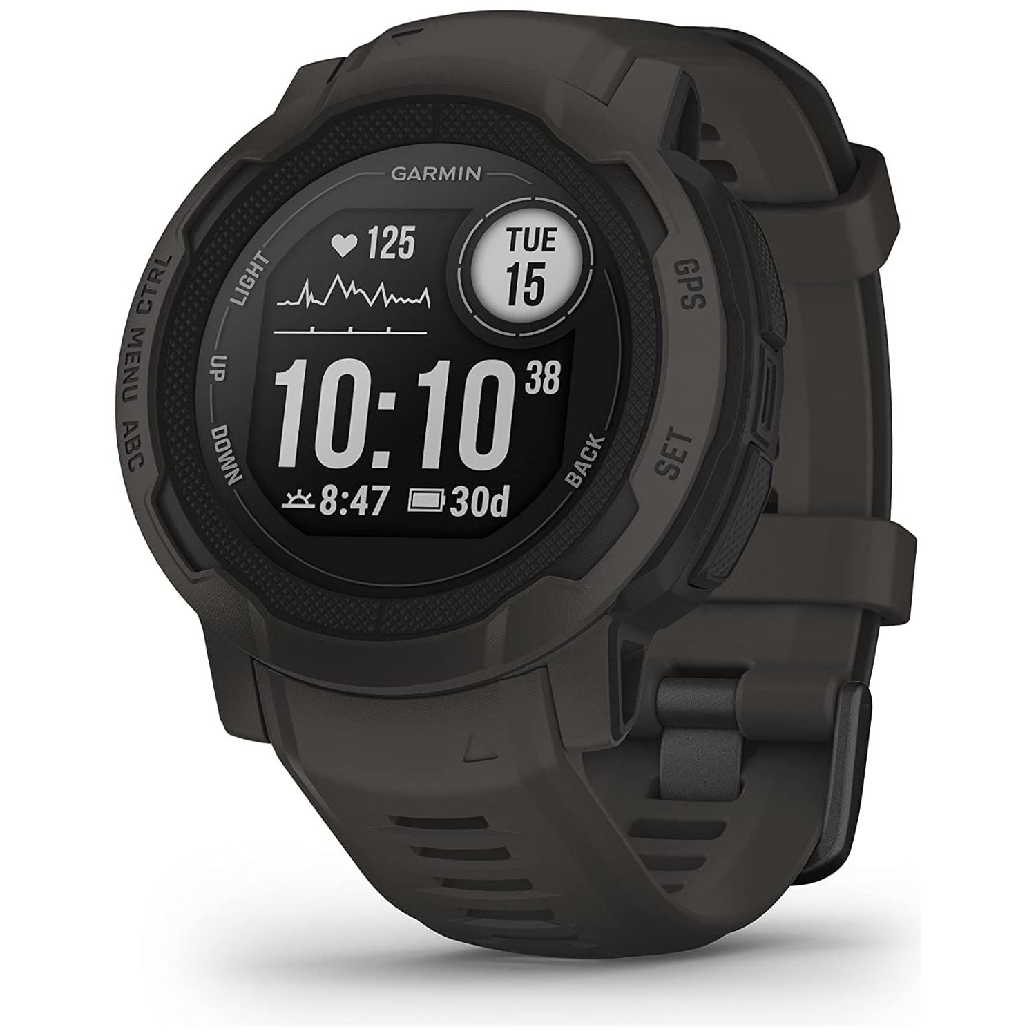 Garmin Instinct 2 GPS Smartwatch – 45mm, Rugged Design, Health & Sports Apps, 28-Day Battery - Graphite