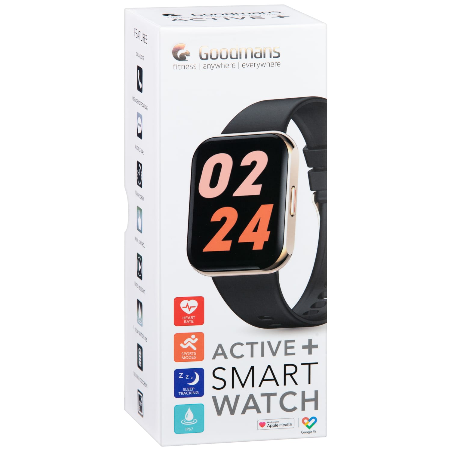 Goodmans Active Fitness Tracker Smart Watch - Black