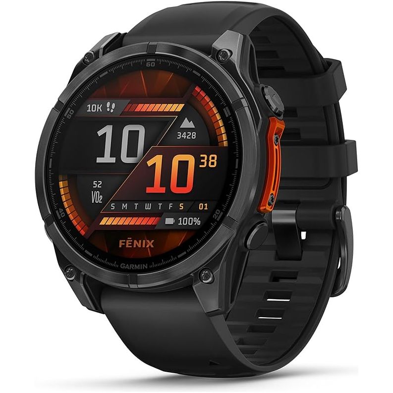 Garmin fēnix 8 Premium Multisport GPS Smartwatch, 47mm AMOLED Touchscreen, Advanced Health & Training Features, Built-in LED Flashlight, Up to 29 Days Battery Life, Slate - Gray