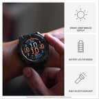 Garmin fēnix 8 Premium Multisport GPS Smartwatch, 47mm AMOLED Touchscreen, Advanced Health & Training Features, Built-in LED Flashlight, Up to 29 Days Battery Life, Slate - Gray