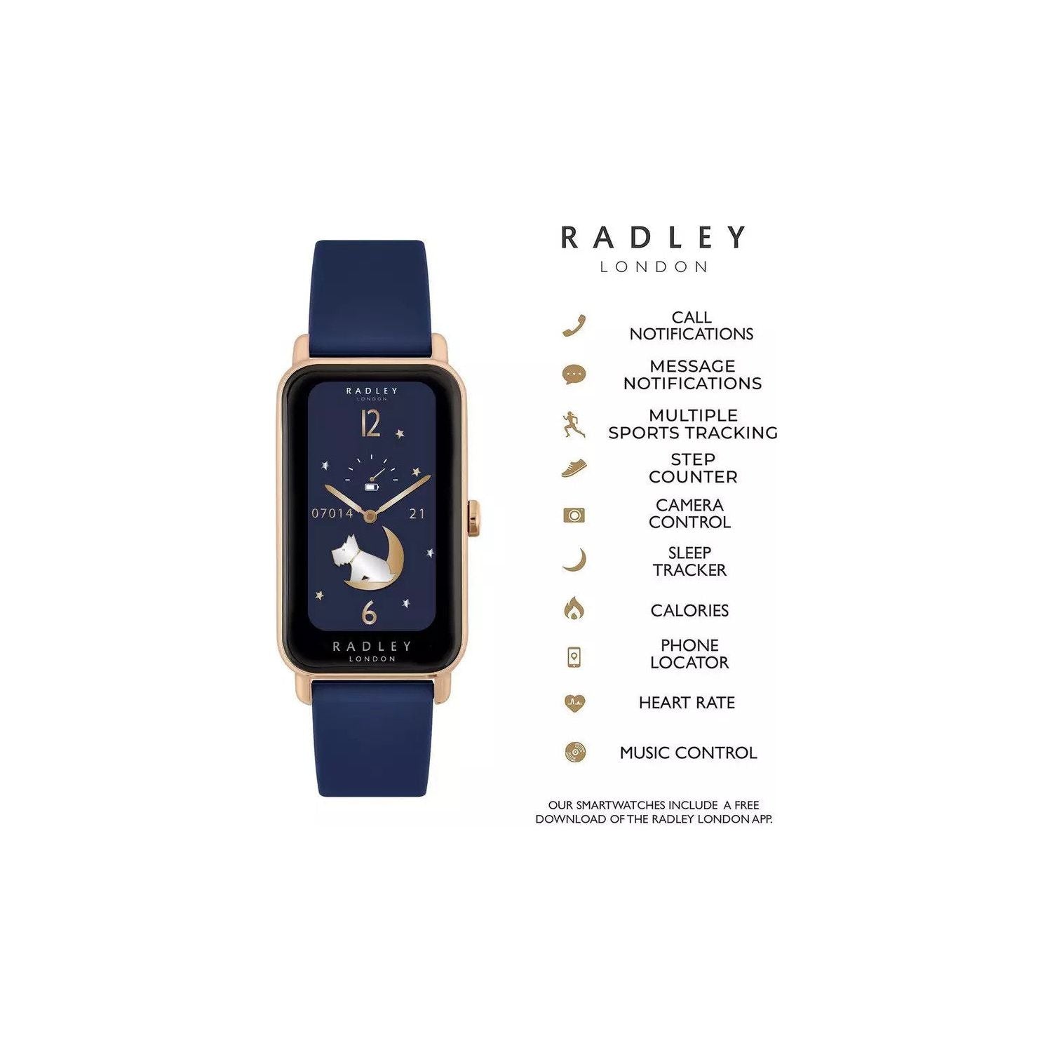 Radley Series 21 Smart Watch Blue Silicone Strap