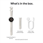 Google Pixel Watch 3 (45 mm) – Android smartwatch with heart rate tracking, advanced running from Fitbit, fitness insights, 24-hour battery – Matte Black Aluminium Case – Obsidian band – LTE