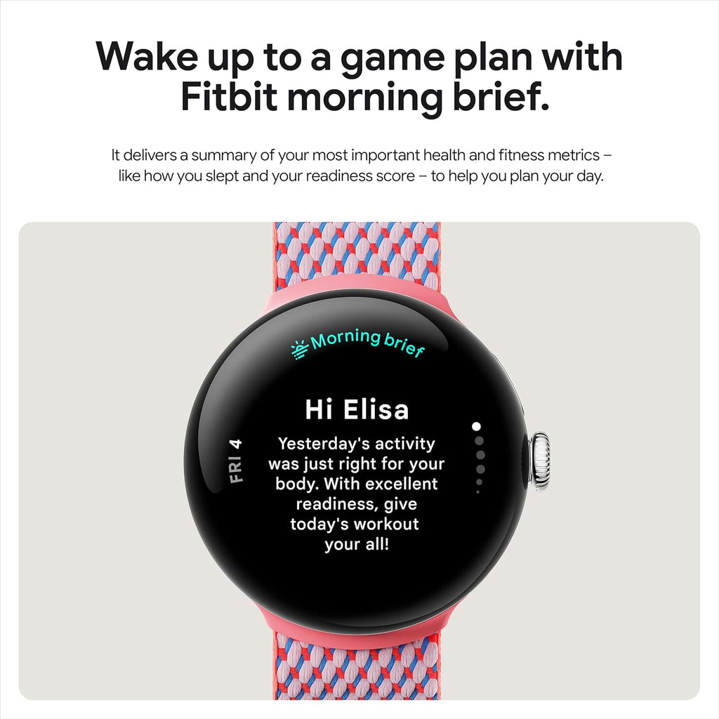 Google Pixel Watch 3 (45 mm) – Android smartwatch with heart rate tracking, advanced running from Fitbit, fitness insights, 24-hour battery – Matte Black Aluminium Case – Obsidian band – LTE