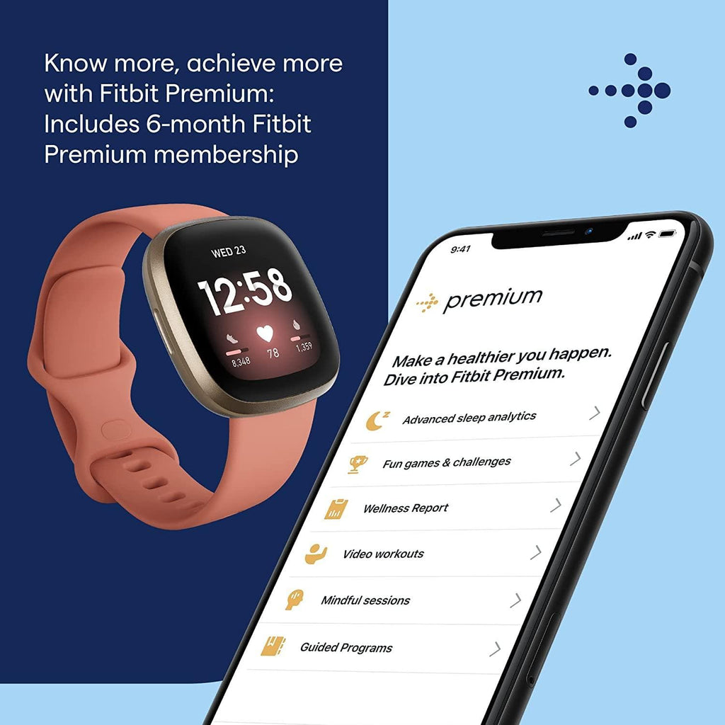 Fitbit Versa 3 Smart Watch - Pink Clay