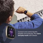 Fitbit Versa 3 Smartwatch – GPS, Heart Rate, Voice Assistant, 6+ Days Battery