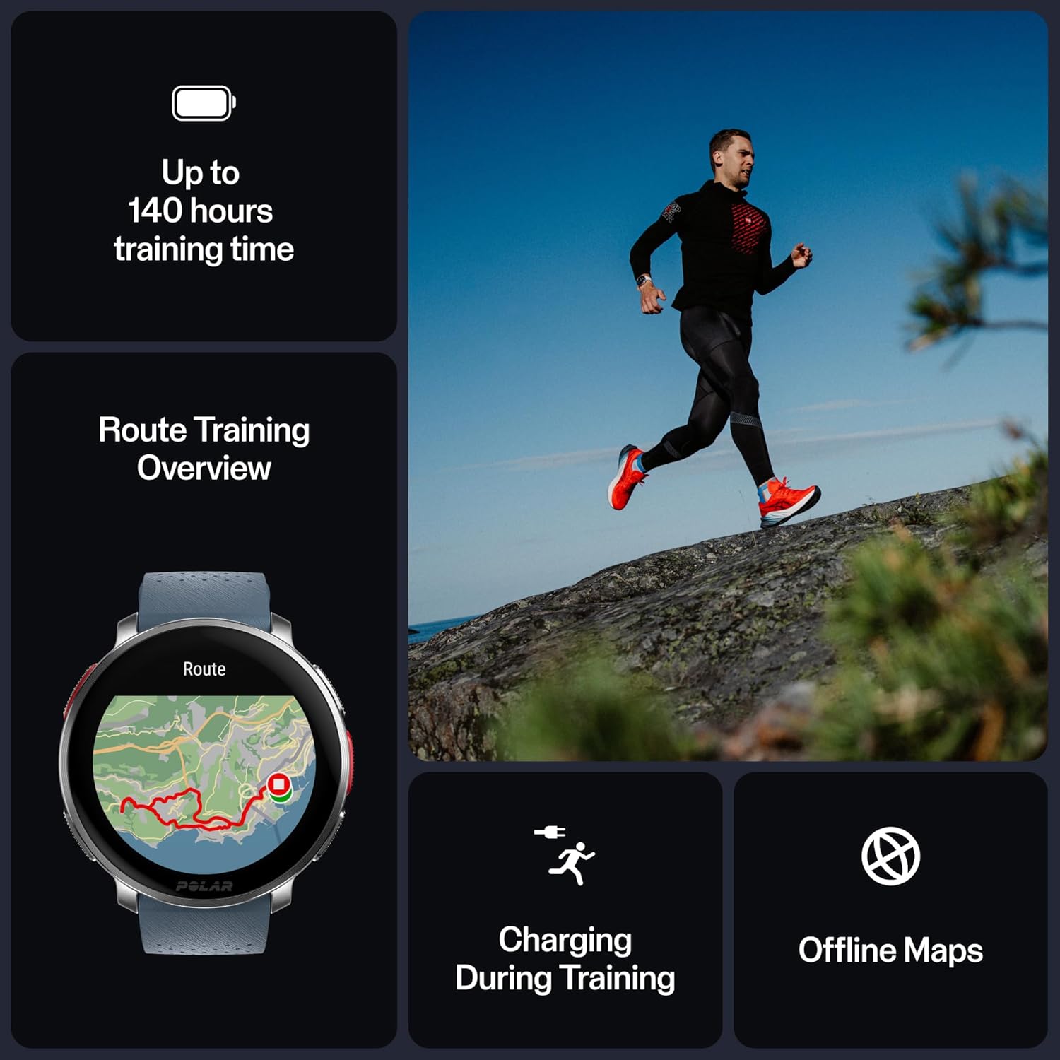 Polar Vantage V3 GPS Multisport Watch – Advanced Heart Rate, Offline Maps, Navigation & Long Battery Life – Ideal for Running & Triathlon