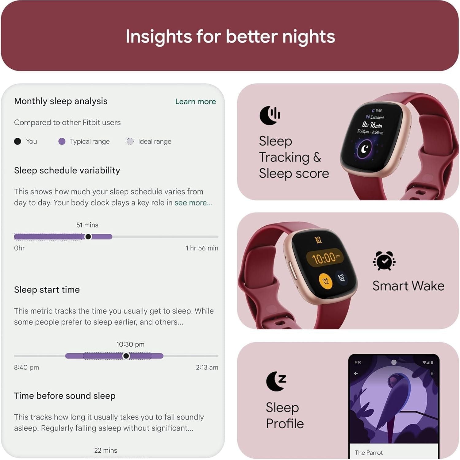 Fitbit Versa 4 Fitness Smartwatch with built-in GPS and up to 6 days battery life - compatible with Android and iOS.