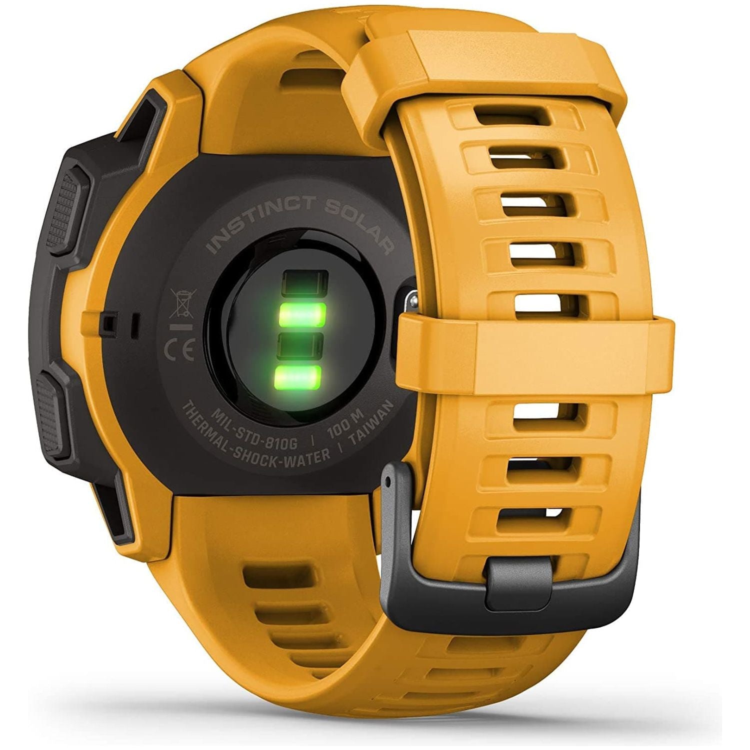 Garmin Instinct Solar, Solar-powered Rugged Outdoor Smartwatch, Built-in Sports Apps and Health Monitoring, Sunburst Yellow