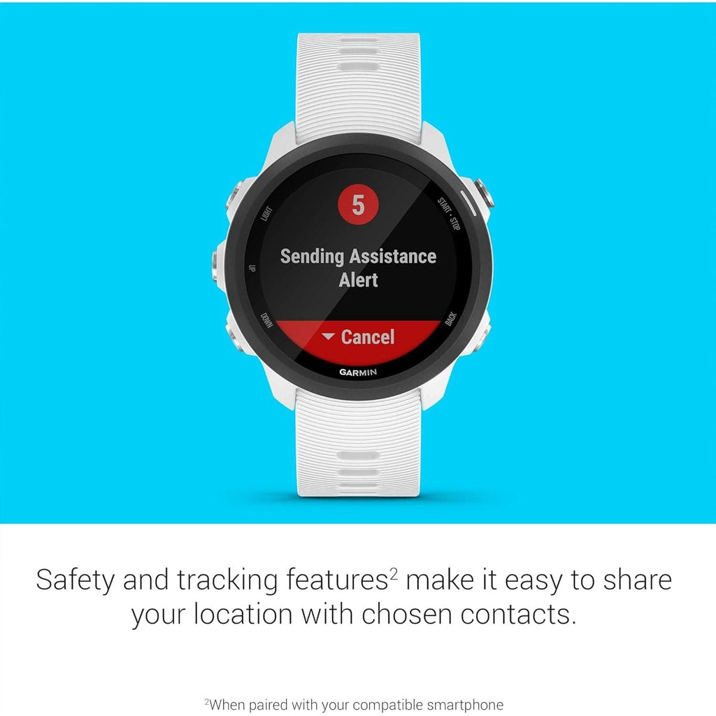 Garmin Forerunner 245 Music GPS Running Smartwatch - White Band