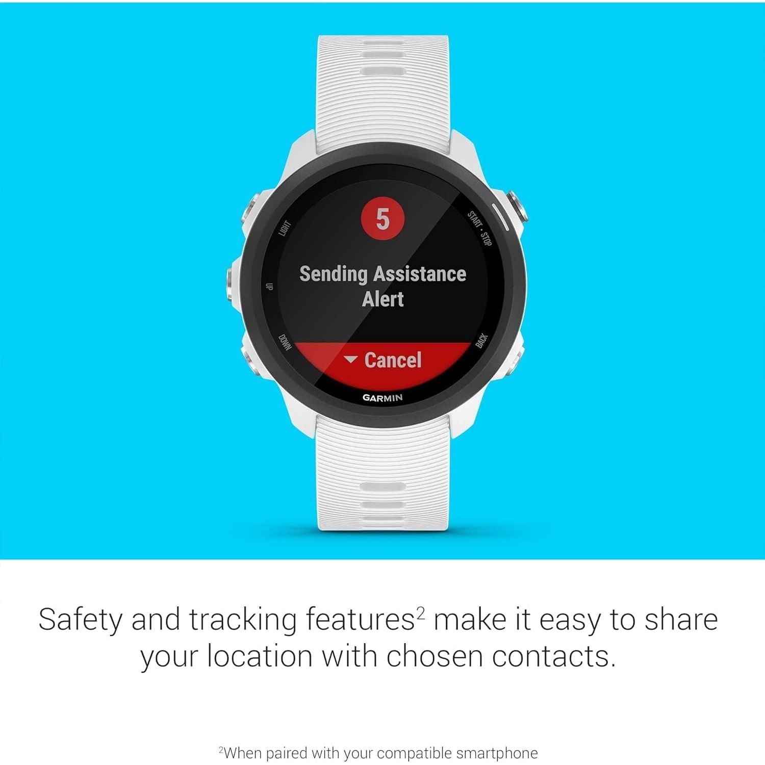 Garmin Forerunner 245 Music GPS Running Smartwatch - White Band