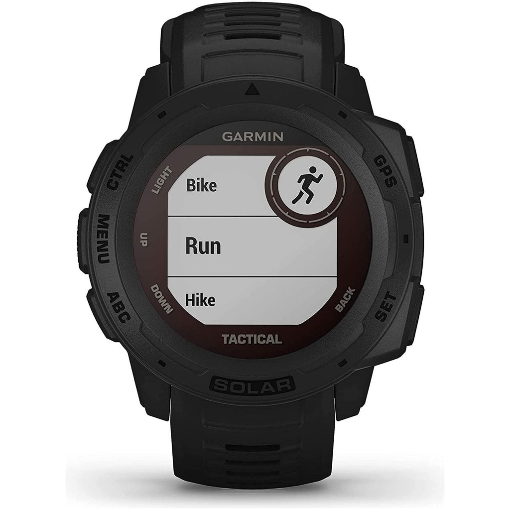 Garmin Instinct Solar Tactical, Solar-powered Rugged Outdoor Smartwatch with Tactical Features, Built-in Sports Apps and Health Monitoring, Black
