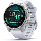 Garmin fēnix 8 Premium Multisport GPS Smartwatch – 43mm AMOLED, Whitestone – 10-Day Battery, Built-in LED Flashlight