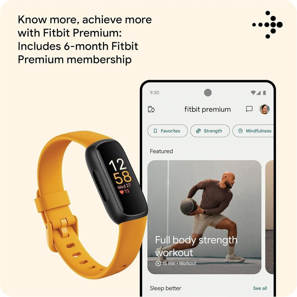 Fitbit Inspire 3 Activity Tracker - Black/Morning Glow