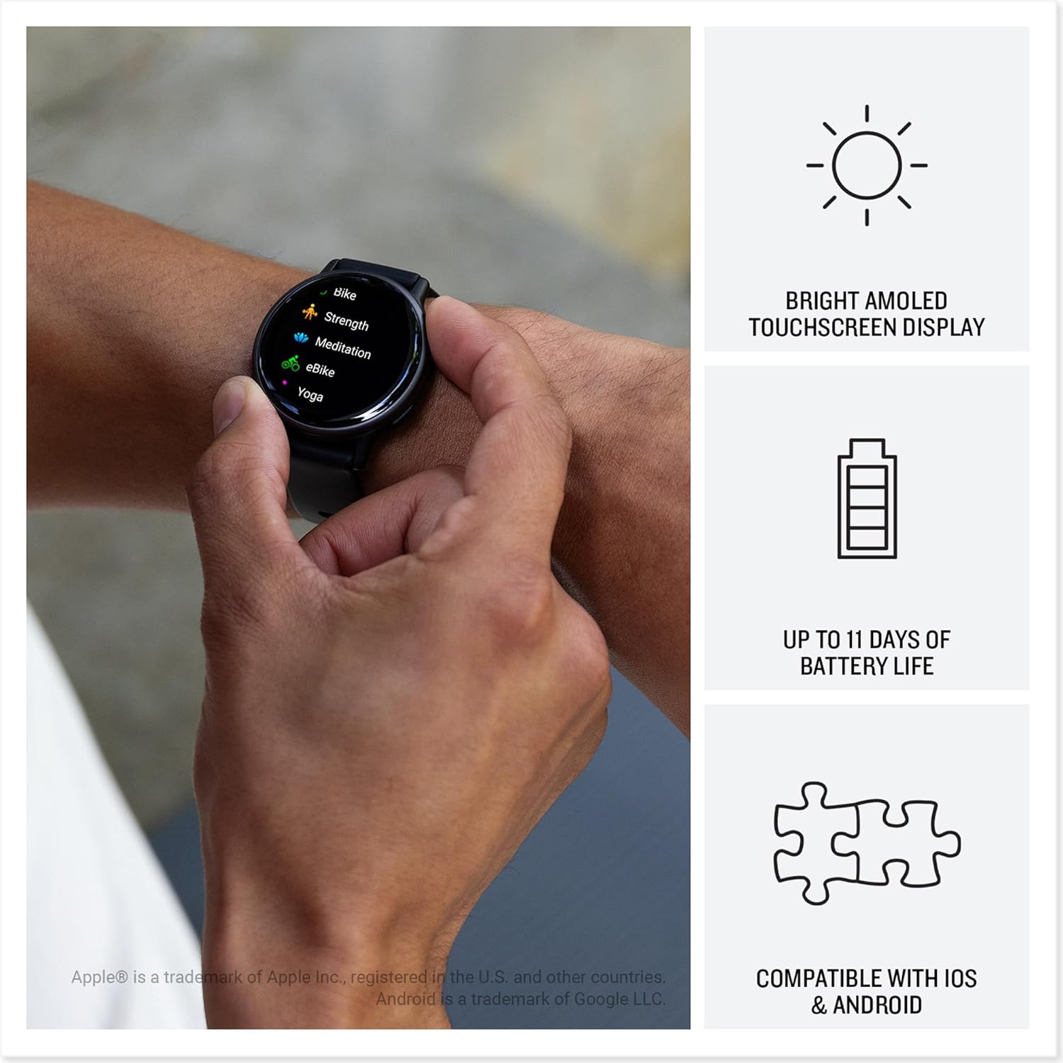 Garmin vívoactive 5 GPS 42mm Smartwatch - AMOLED Touchscreen, All-Day Health Monitoring, Advanced Fitness Features, Personalized Sleep Coaching, Music, Up to 11 Days Battery Life - Ivory