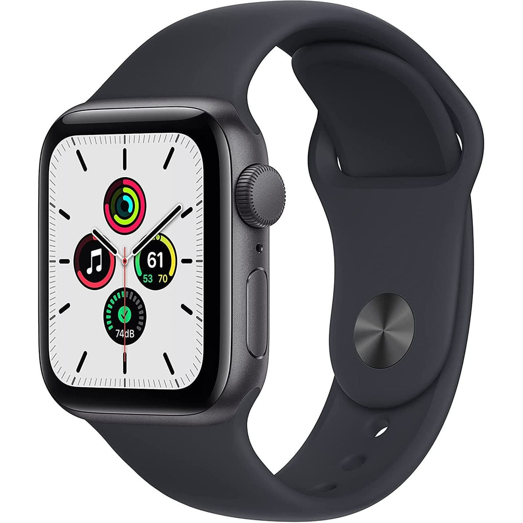 Apple Watch SE GPS, 40mm Space Grey Aluminium Case with Midnight Sport Band - Regular