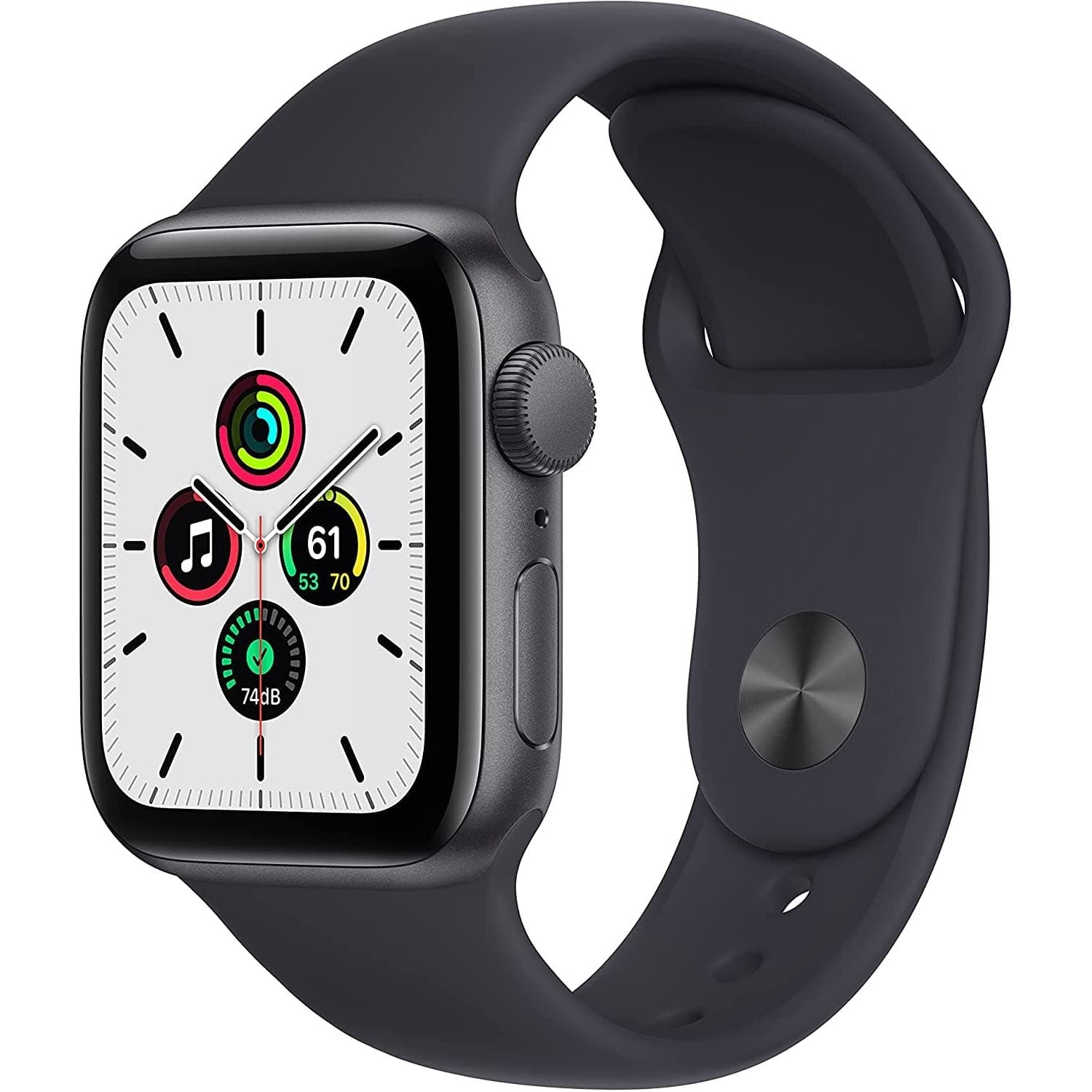Apple Watch SE GPS, 40mm Space Grey Aluminium Case with Midnight Sport Band - Regular
