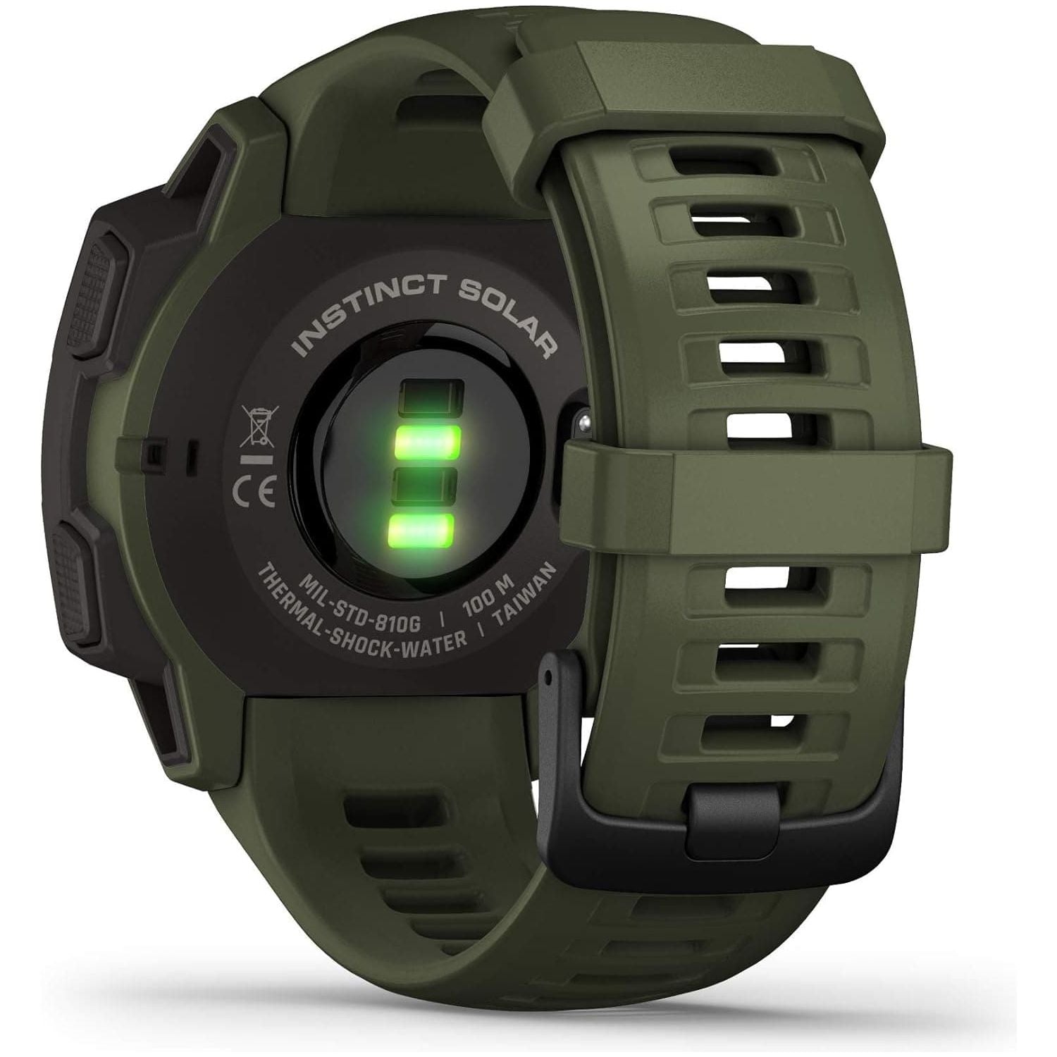 Garmin Instinct Solar Tactical, Solar-powered Rugged Outdoor Smartwatch with Tactical Features, Built-in Sports Apps and Health Monitoring - Moss Green