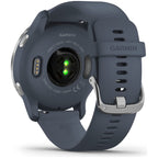 Garmin Venu 2 GPS smartwatch with all-day health monitoring, Silver Bezel with Granite Blue Case and Silicone Band