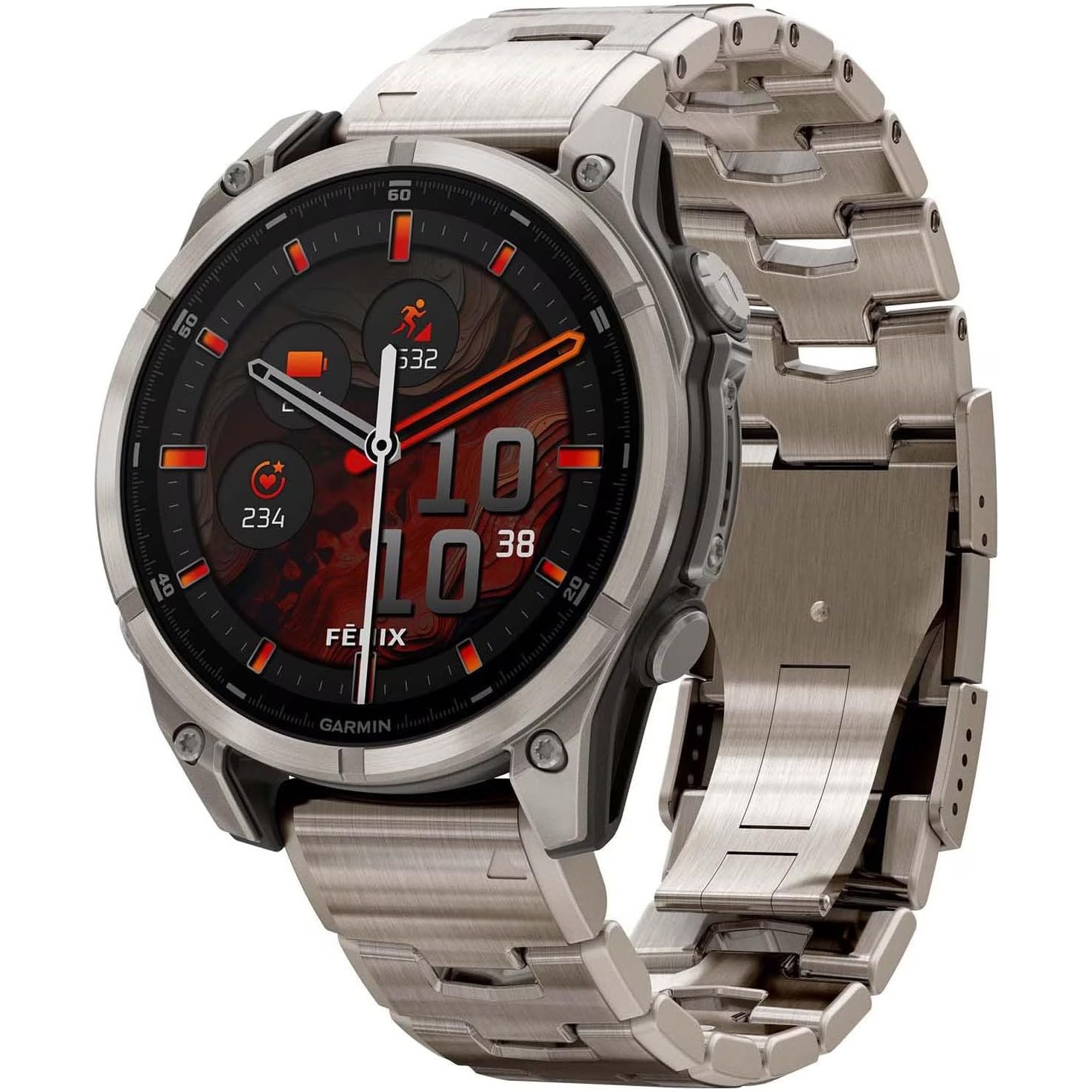 Garmin Fenix 8 47mm - AMOLED, Sapphire Titanium Case, Graphite with Titanium & Silicone Bands