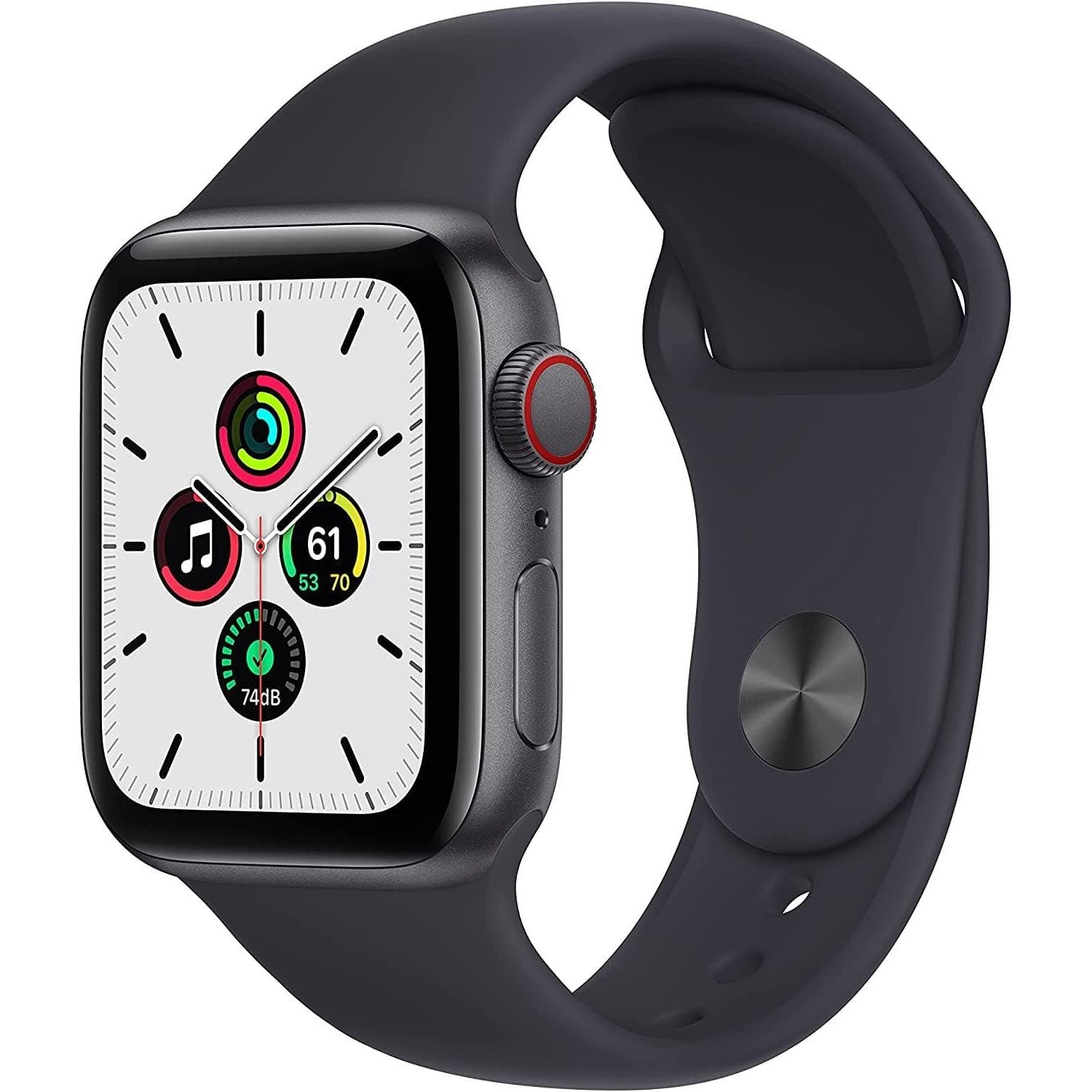 Watch SE (GPS + Cellular), 40mm Space Grey Aluminium Case with Midnight Sport Band MKR23B/A